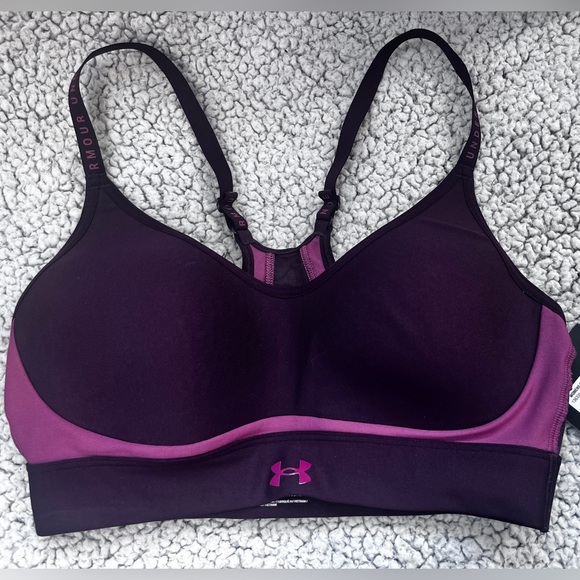 Under Armour Dark Purple Sports Bra - Picture 1 of 6